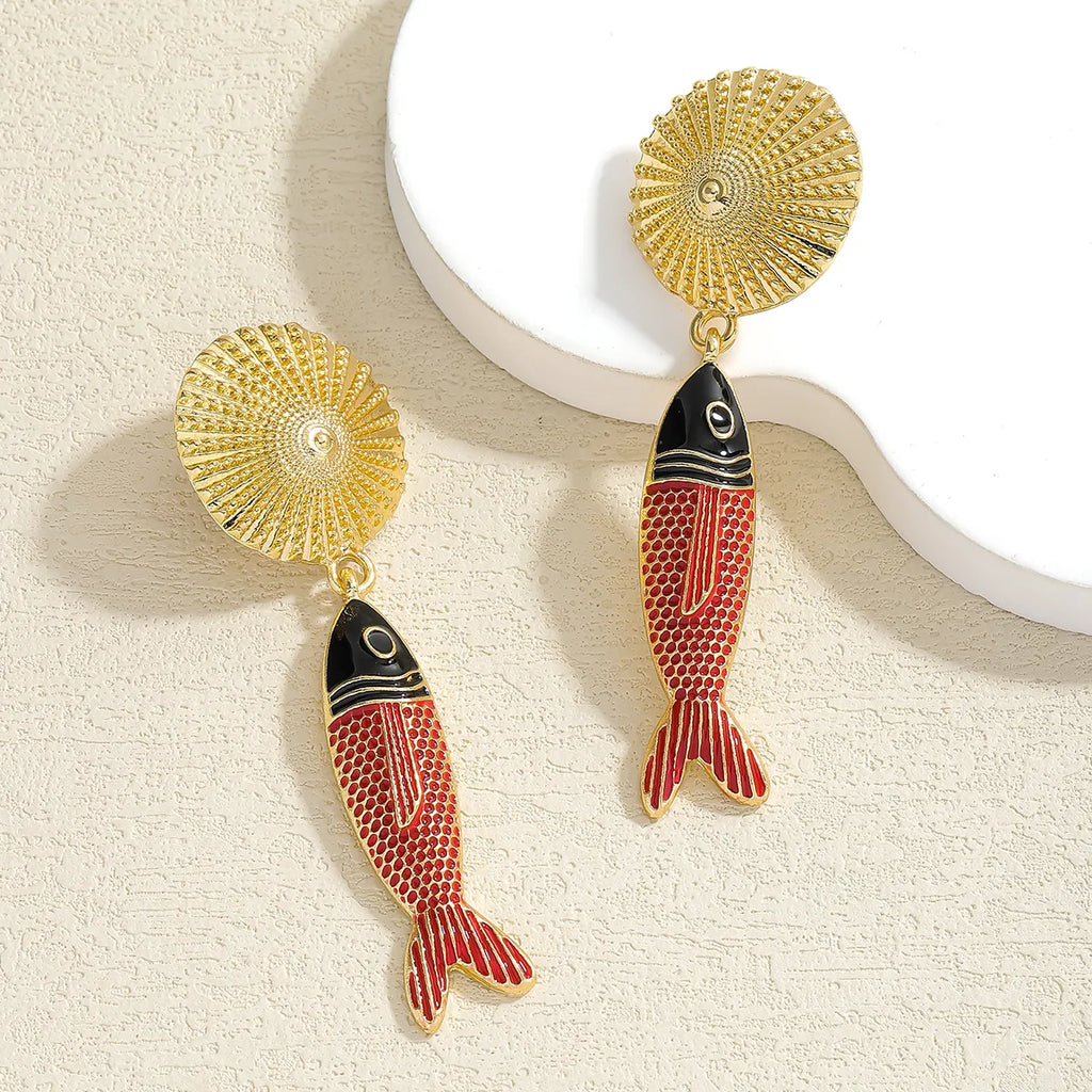 Flower Fish Earrings