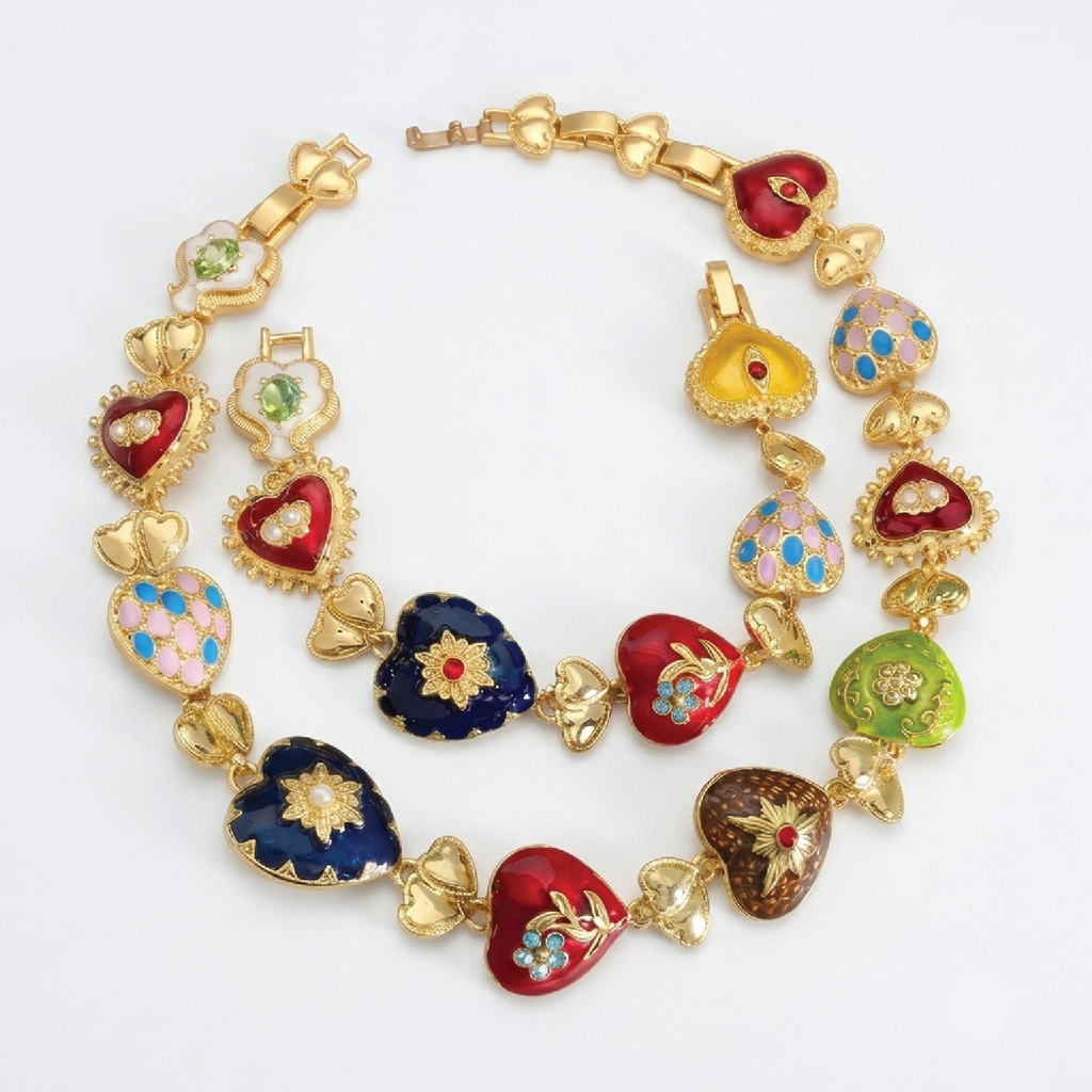 Retro Statement Necklace for Women | Gold-Plated Fashion Jewellery