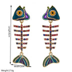 Ocean Luxe Pearl Fishbone Earrings