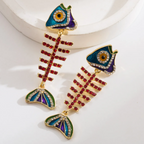 Ocean Luxe Pearl Fishbone Earrings