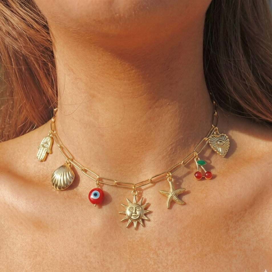 Sun Kissed Charms Necklace