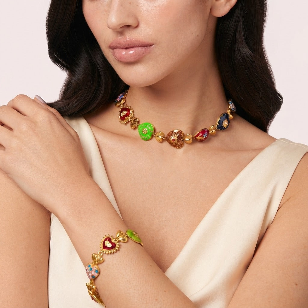 Retro Statement Necklace for Women | Gold-Plated Fashion Jewellery