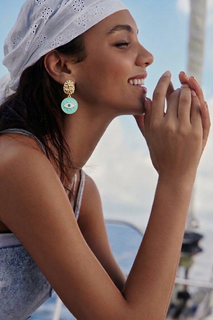 Inlaid Drop Earrings