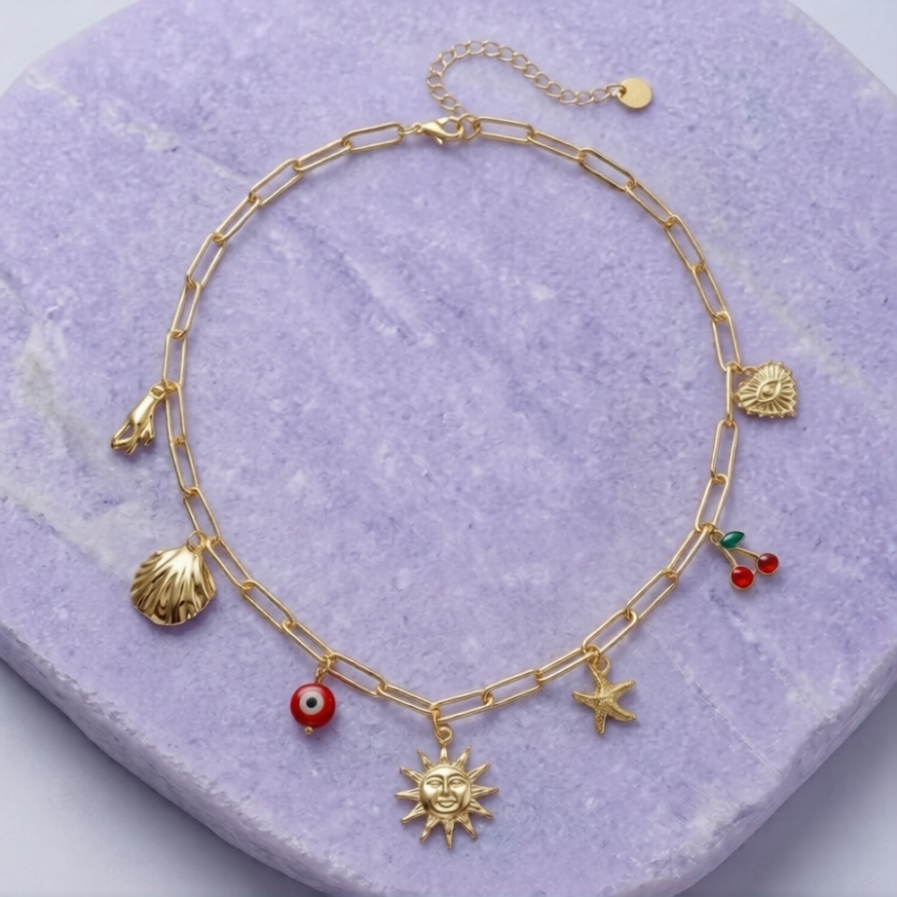 Sun Kissed Charms Necklace