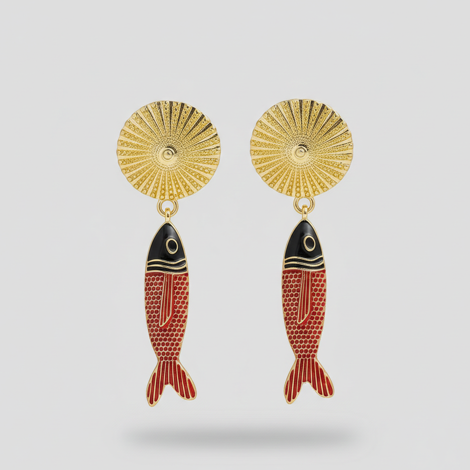 Flower Fish Earrings