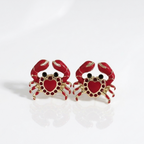 Ocean Crab Alloy Women's Ear Studs