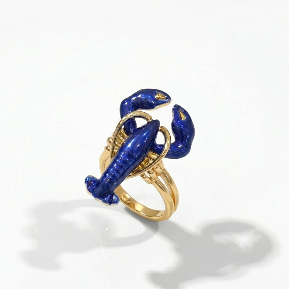 Tide Lobster Open Ring