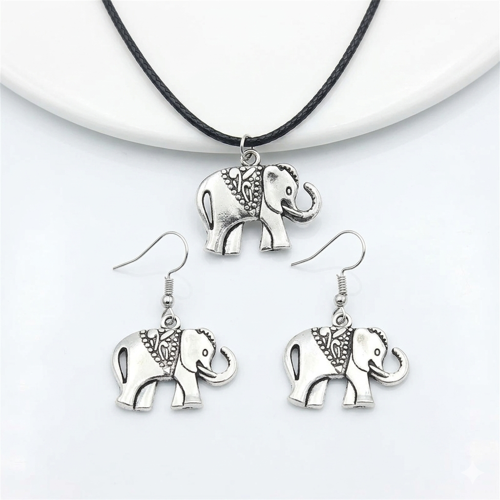 Retro Elephant Alloy Necklace