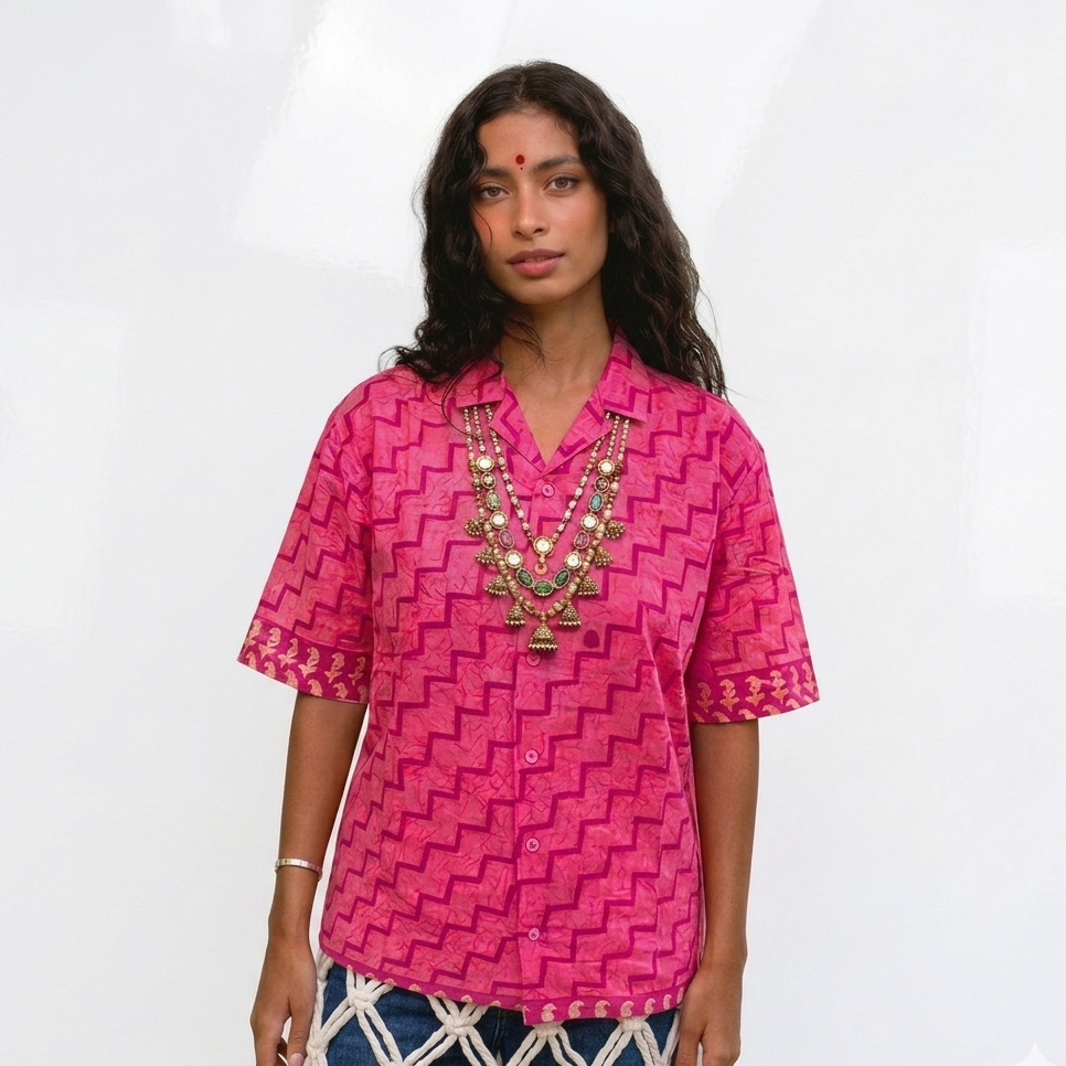 Handwoven Cotton Short Sleeve Shirt