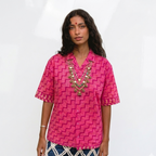 Handwoven Cotton Short Sleeve Shirt