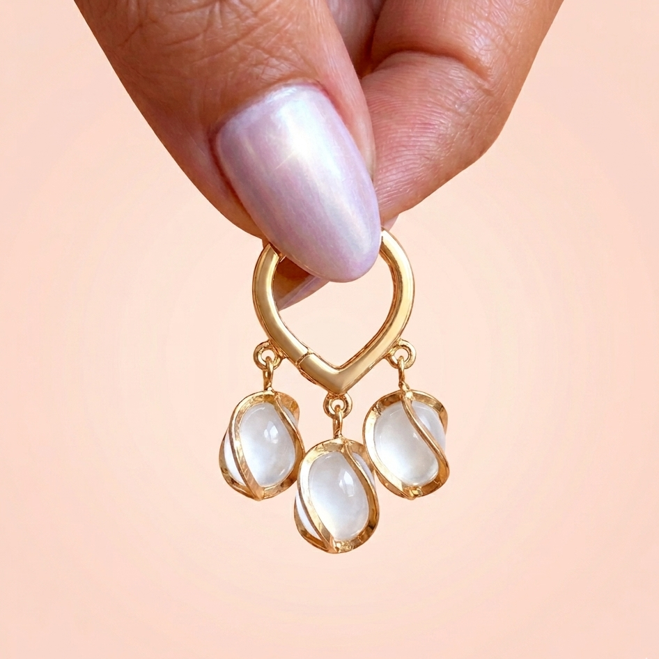Light Luxury Tassel Diamond Earrings