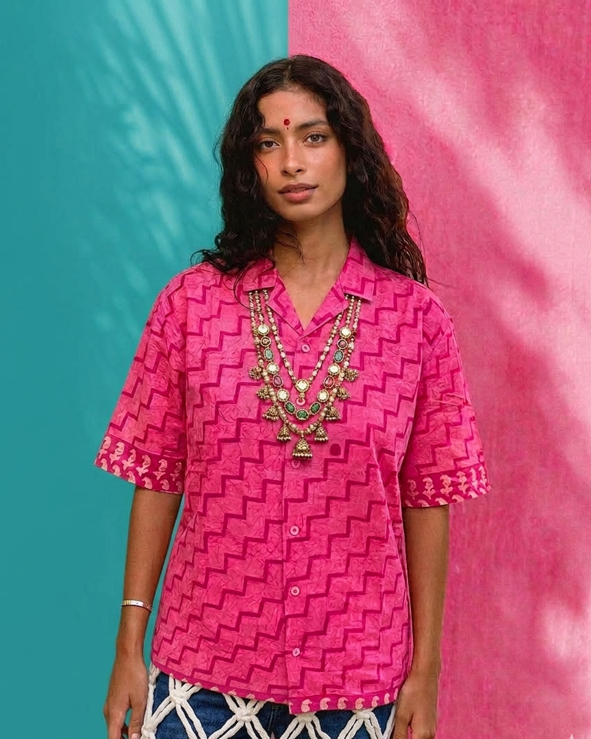 Handwoven Cotton Short Sleeve Shirt