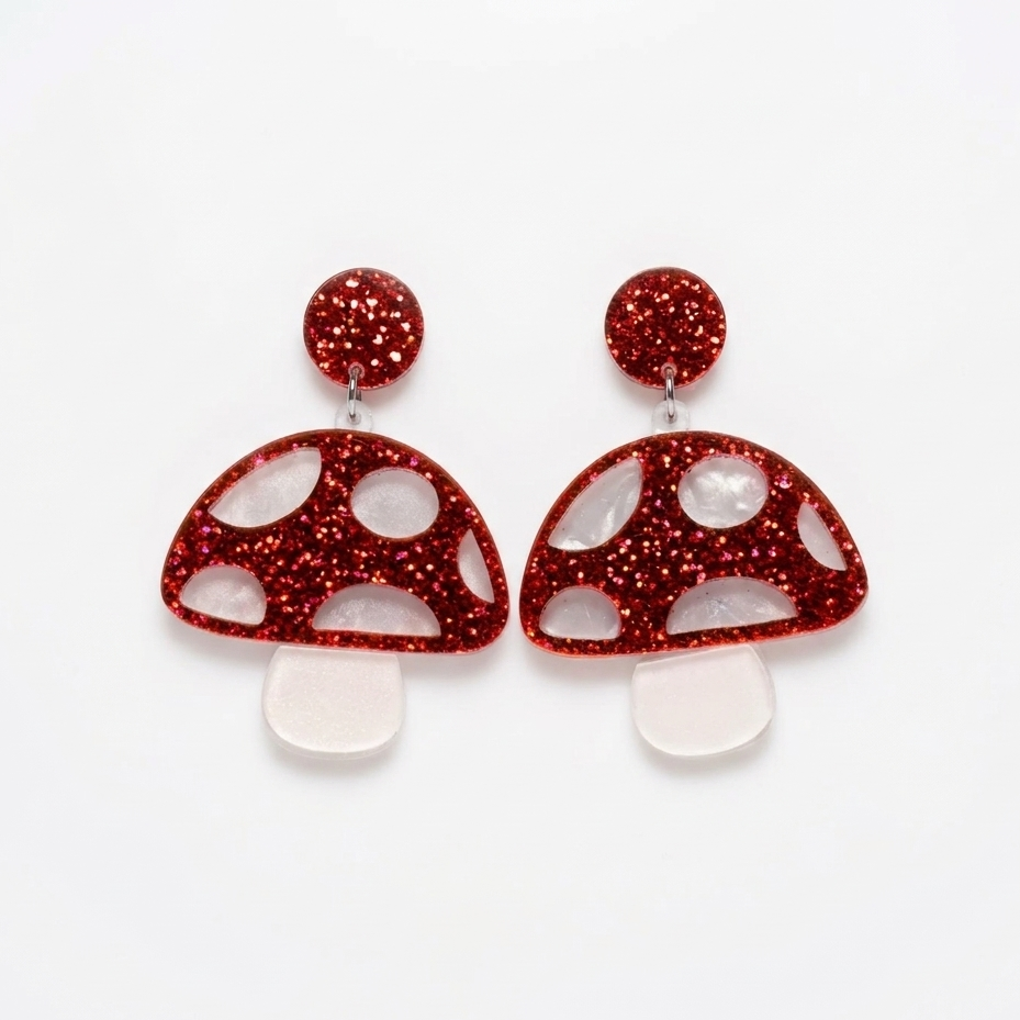 WhimsyShroom Acrylic Drop Earrings