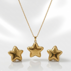 Star Earrings Necklace Set