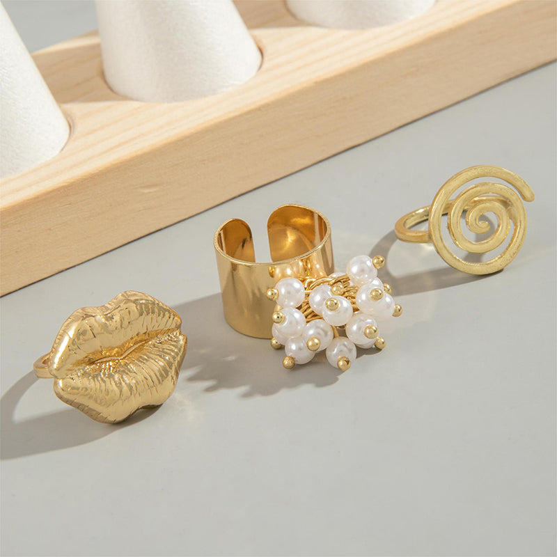 Luxurious Lips Alloy Rings