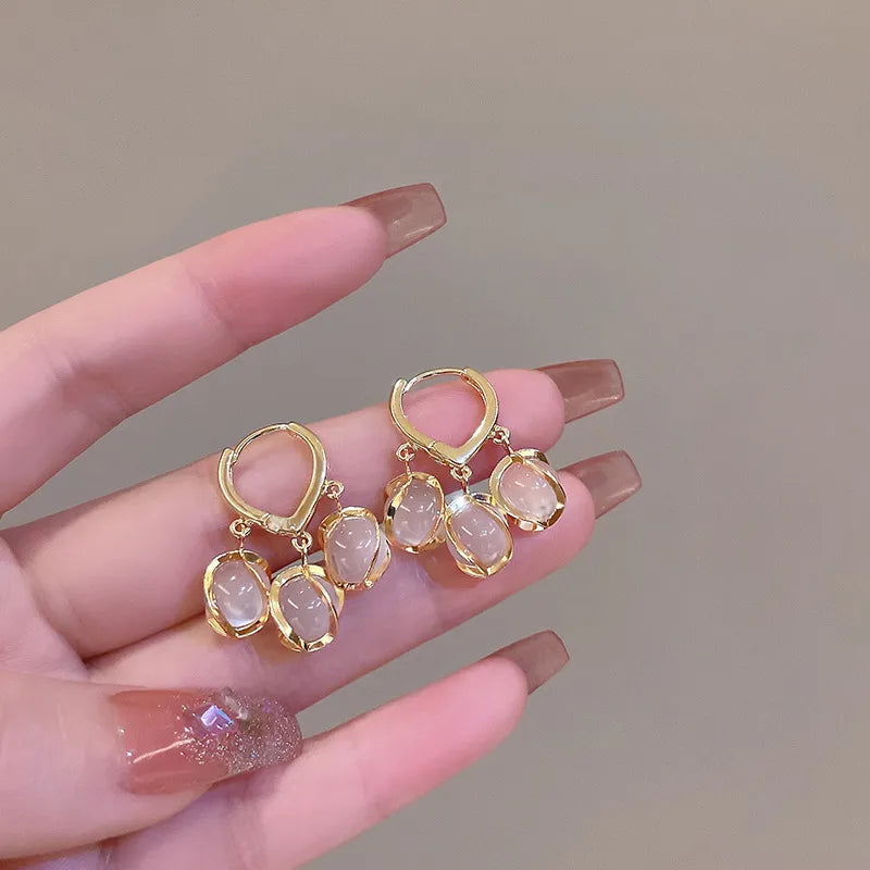 Light Luxury Tassel Diamond Earrings