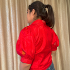Crimson Grace Puff Sleeve Top