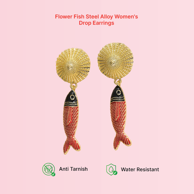 Flower Fish Earrings