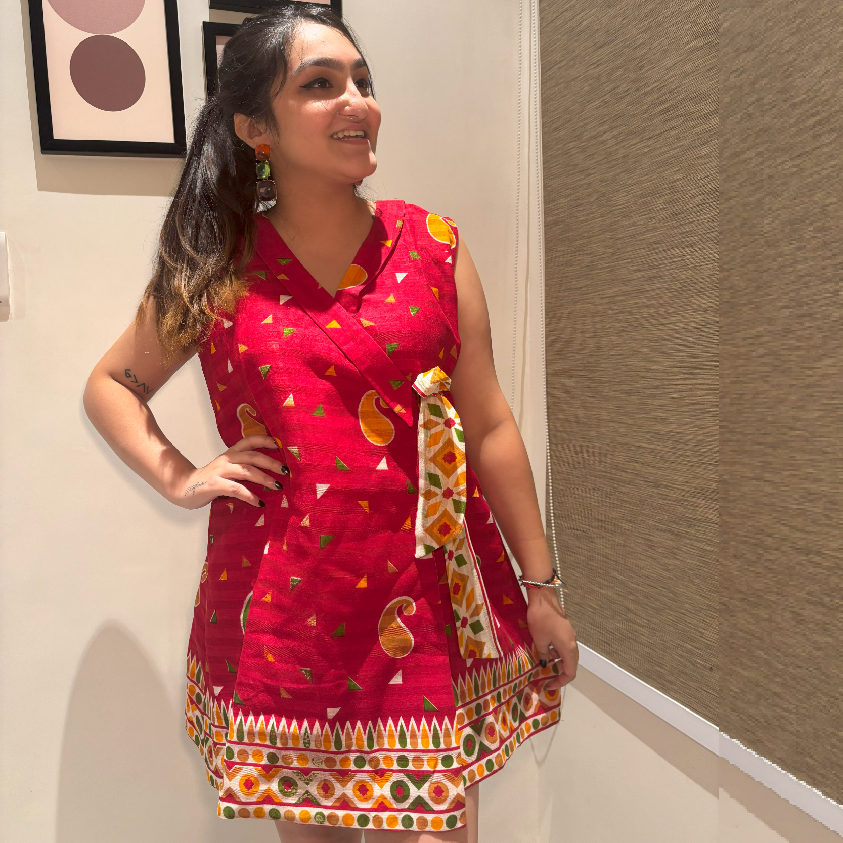 Scarlet Luxe Cotton Wrap Dress