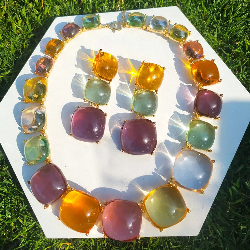 Charm Resin Jewelry Set