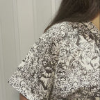 Midnight Muse Face Print Cotton Top