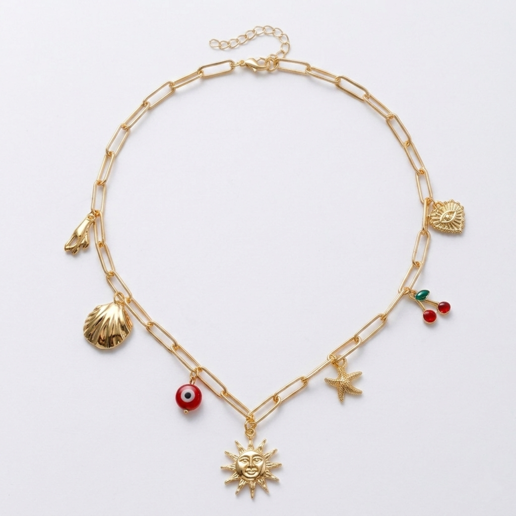 Sun Kissed Charms Necklace